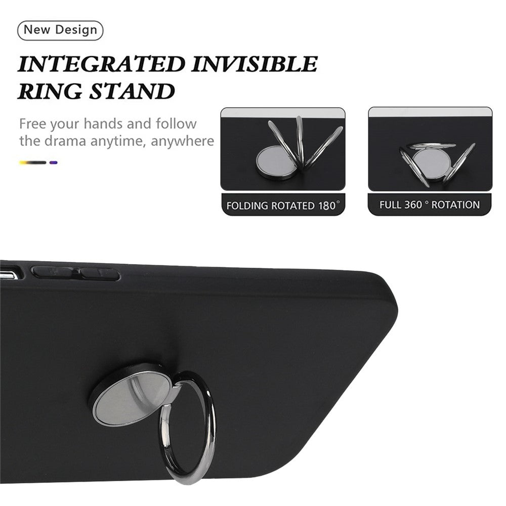 For Samsung Galaxy A05s 4G Case Matte TPU Protective Phone Cover with Ring Kickstand