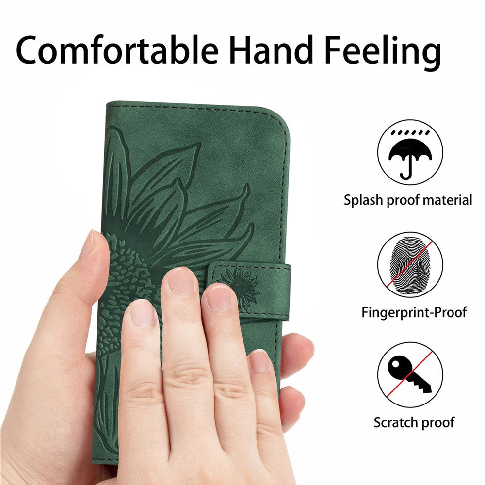 HT04 For Samsung Galaxy A05s 4G Cover Imprinted Wallet Stand Leather Phone Case with Hand Strap