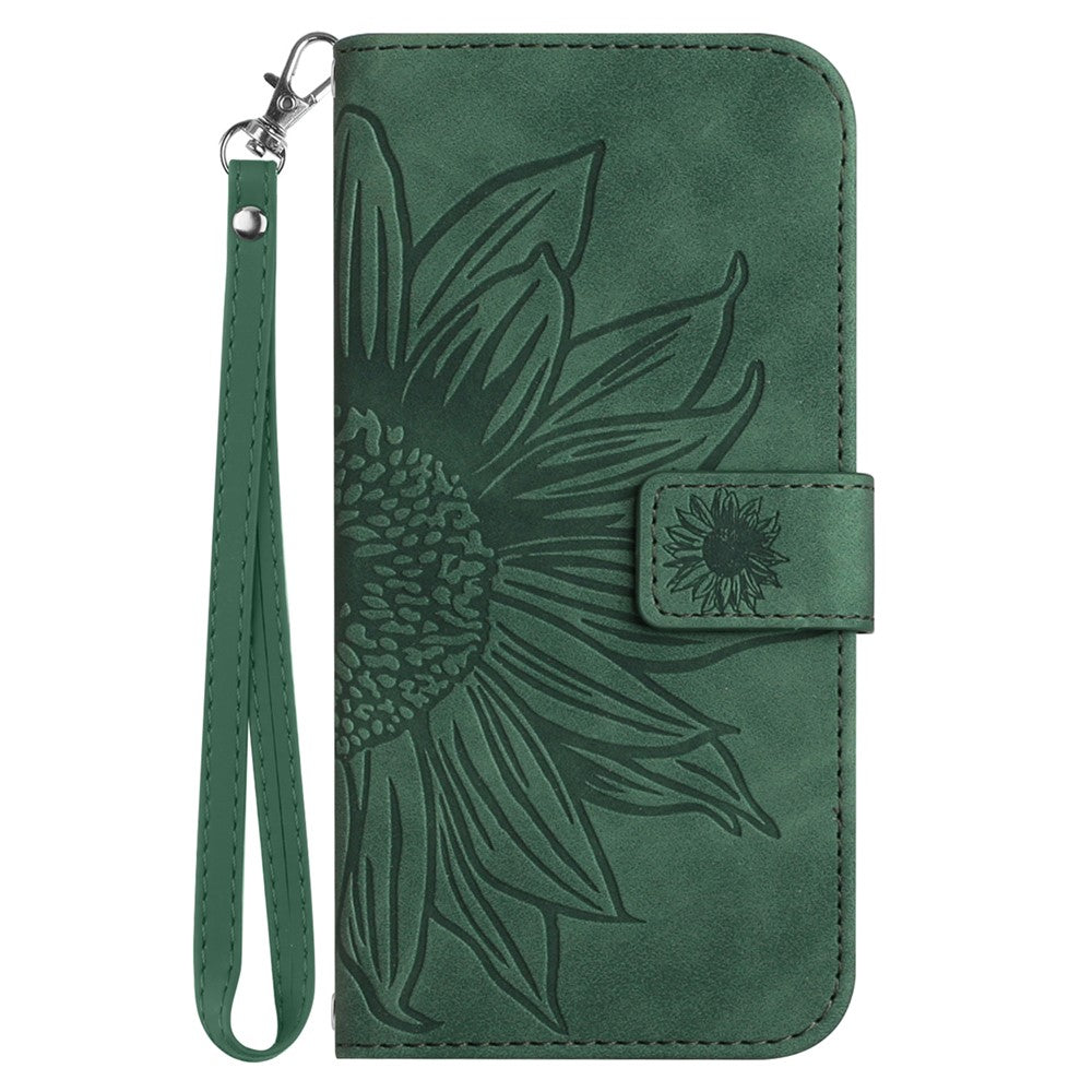 HT04 For Samsung Galaxy A05s 4G Cover Imprinted Wallet Stand Leather Phone Case with Hand Strap