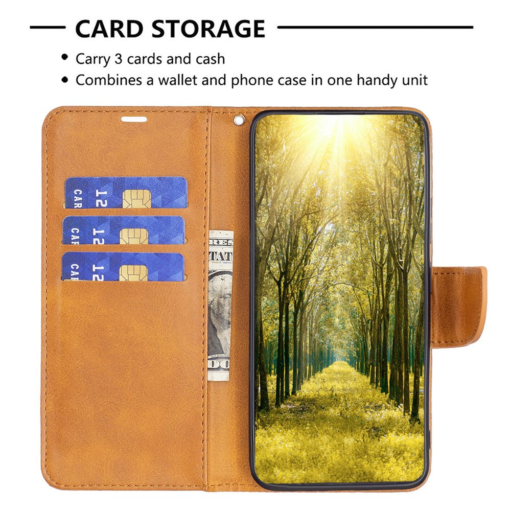 Til Samsung Galaxy A05 4G etui i PU-læder med pung- og standfunktion