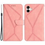 HT05 For Samsung Galaxy A05 4G Case PU Leather Imprinted Line Phone Stand Cover