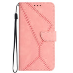 HT05 For Samsung Galaxy A05 4G Case PU Leather Imprinted Line Phone Stand Cover