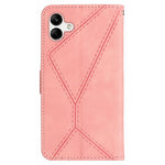 HT05 For Samsung Galaxy A05 4G Case PU Leather Imprinted Line Phone Stand Cover
