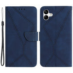 HT05 For Samsung Galaxy A05 4G Case PU Leather Imprinted Line Phone Stand Cover