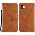 HT05 For Samsung Galaxy A05 4G Case PU Leather Imprinted Line Phone Stand Cover
