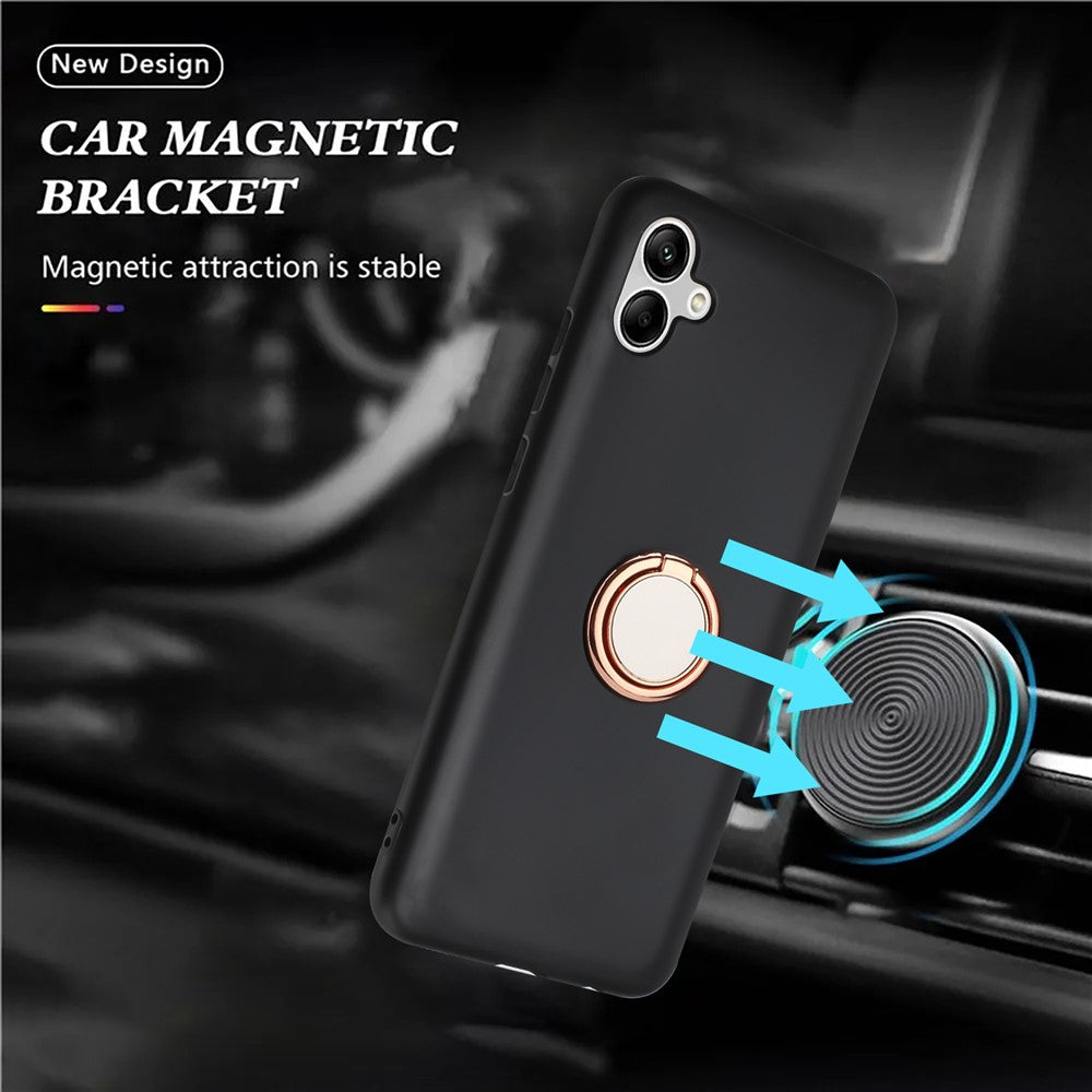Til Samsung Galaxy A05 4G Beskyttelsescover Mat TPU Kickstand Telefoncover
