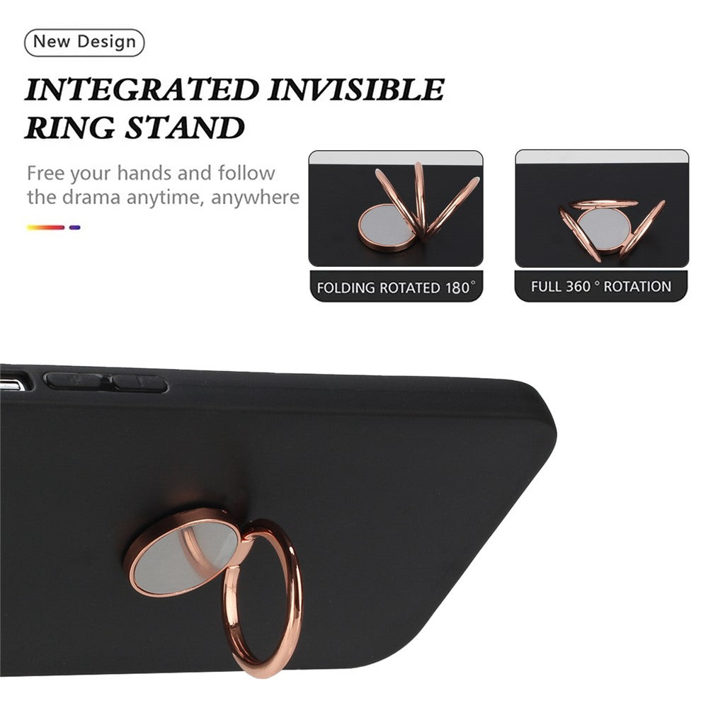 Til Samsung Galaxy A05 4G Beskyttelsescover Mat TPU Kickstand Telefoncover