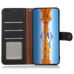 KHAZNEH For Huawei Mate 60 Pro Case Anti-drop Wallet RFID Blocking Genuine Cow Leather Phone Cover