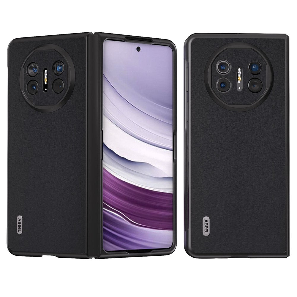 ABEEL For Huawei Mate X5 Case Smooth-touch Genuine Cow Leather+PC Protective Cover