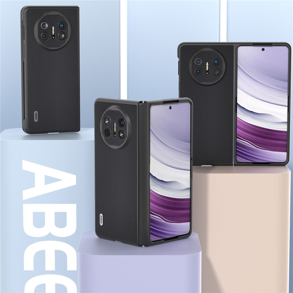 ABEEL For Huawei Mate X5 Case Smooth-touch Genuine Cow Leather+PC Protective Cover