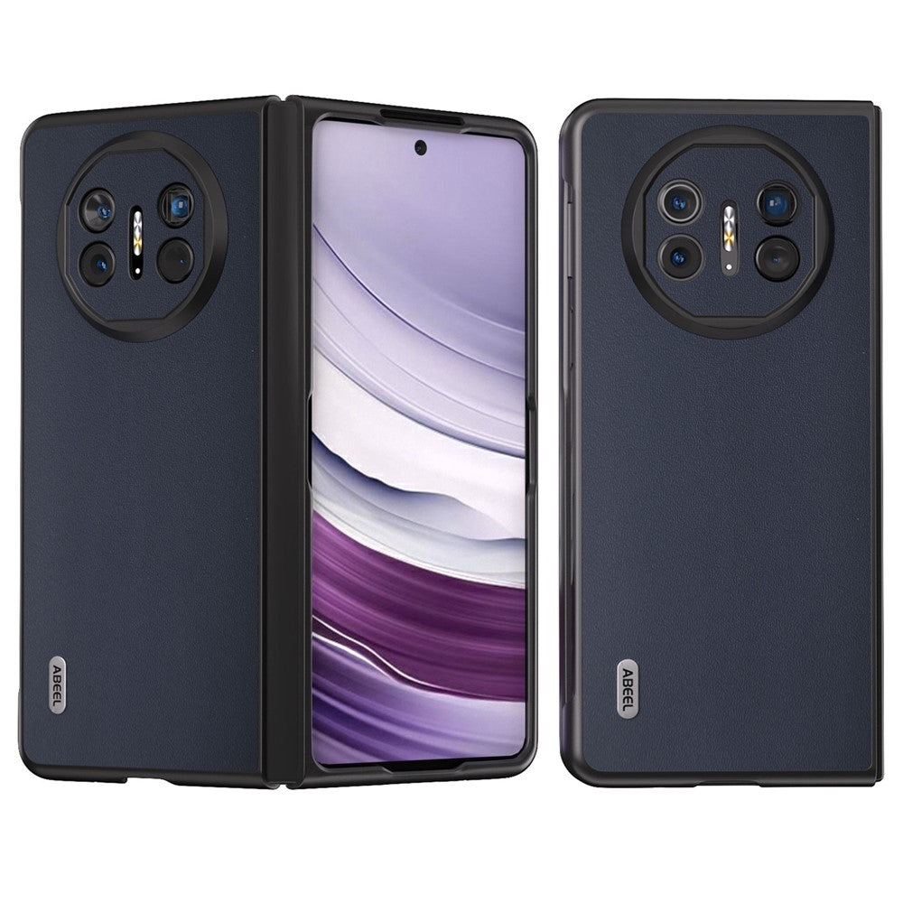 ABEEL For Huawei Mate X5 Case Smooth-touch Genuine Cow Leather+PC Protective Cover