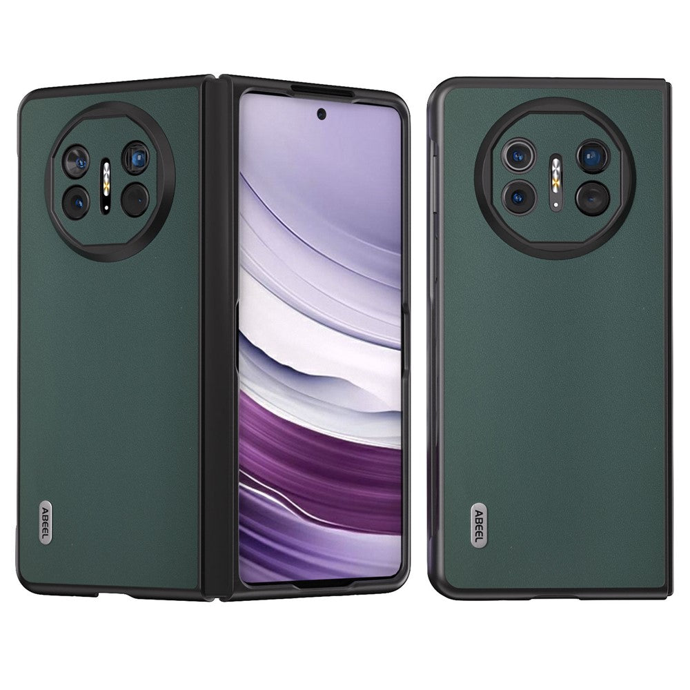 ABEEL For Huawei Mate X5 Case Smooth-touch Genuine Cow Leather+PC Protective Cover