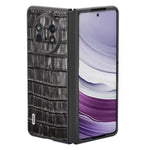 ABEEL For Huawei Mate X5 Protective Case Genuine Cow Leather+PC Crocodile Texture Cover