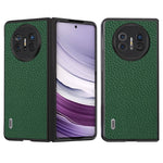 ABEEL For Huawei Mate X5 Phone Case Litchi Texture Genuine Cow Leather Back Cover