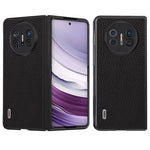 ABEEL For Huawei Mate X5 Phone Case Litchi Texture Genuine Cow Leather Back Cover