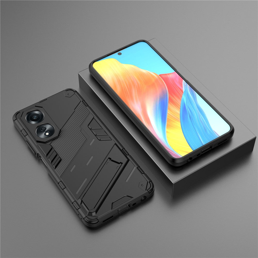 For Oppo A58 4G Cover PC+TPU Shockproof Kickstand Phone Case