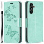 Til Samsung Galaxy A15 4G etui med sommerfuglepræg, pungomslag i PU-læder