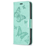 Til Samsung Galaxy A15 4G etui med sommerfuglepræg, pungomslag i PU-læder