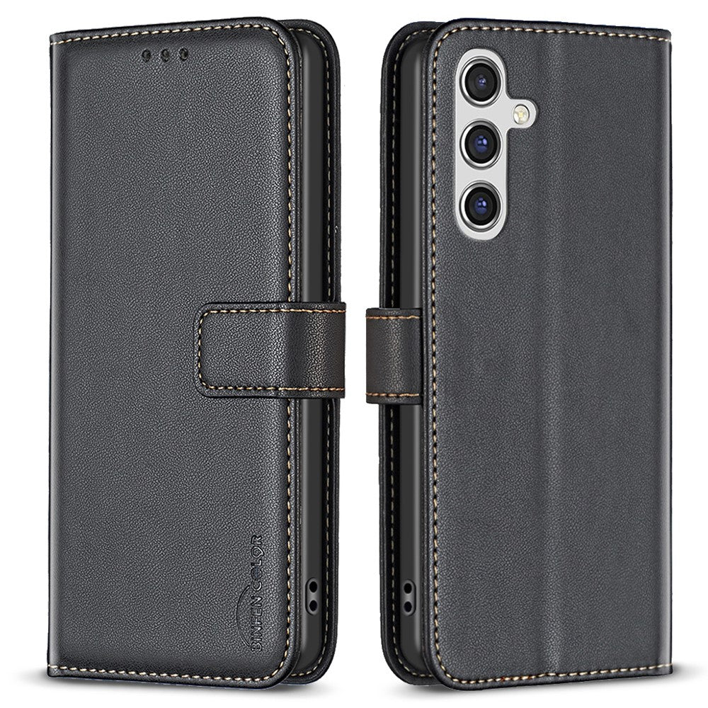 BINFEN COLOR BF17 For Samsung Galaxy A15 4G Case Leather Wallet Phone Cover