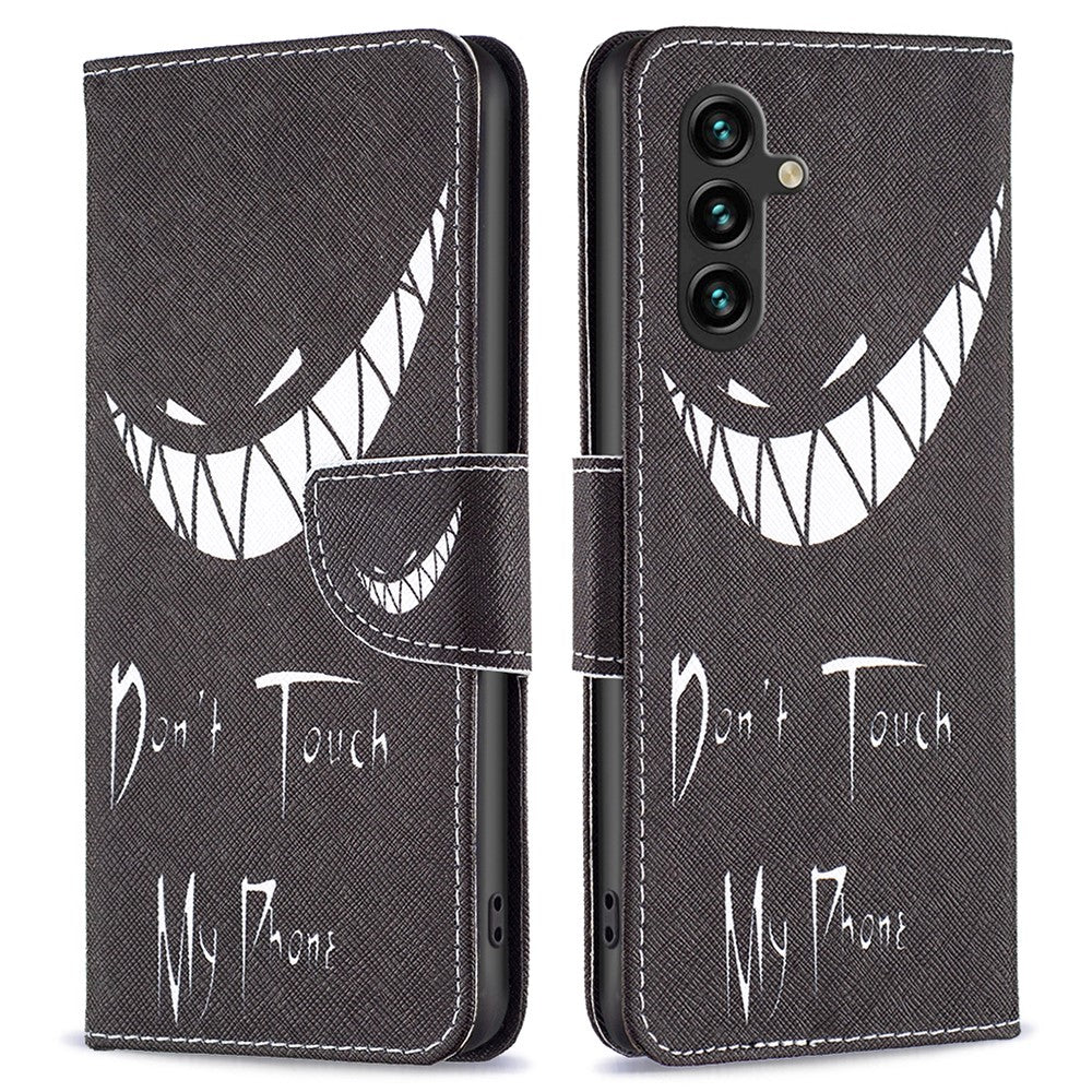 Til Samsung Galaxy A15 4G etui med mønstertryk PU-læderpung telefoncover