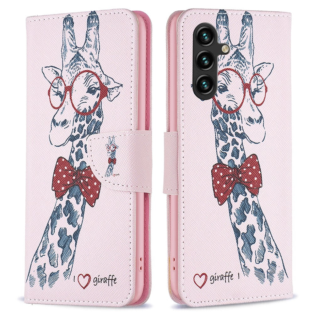 Til Samsung Galaxy A15 4G etui med mønstertryk PU-læderpung telefoncover