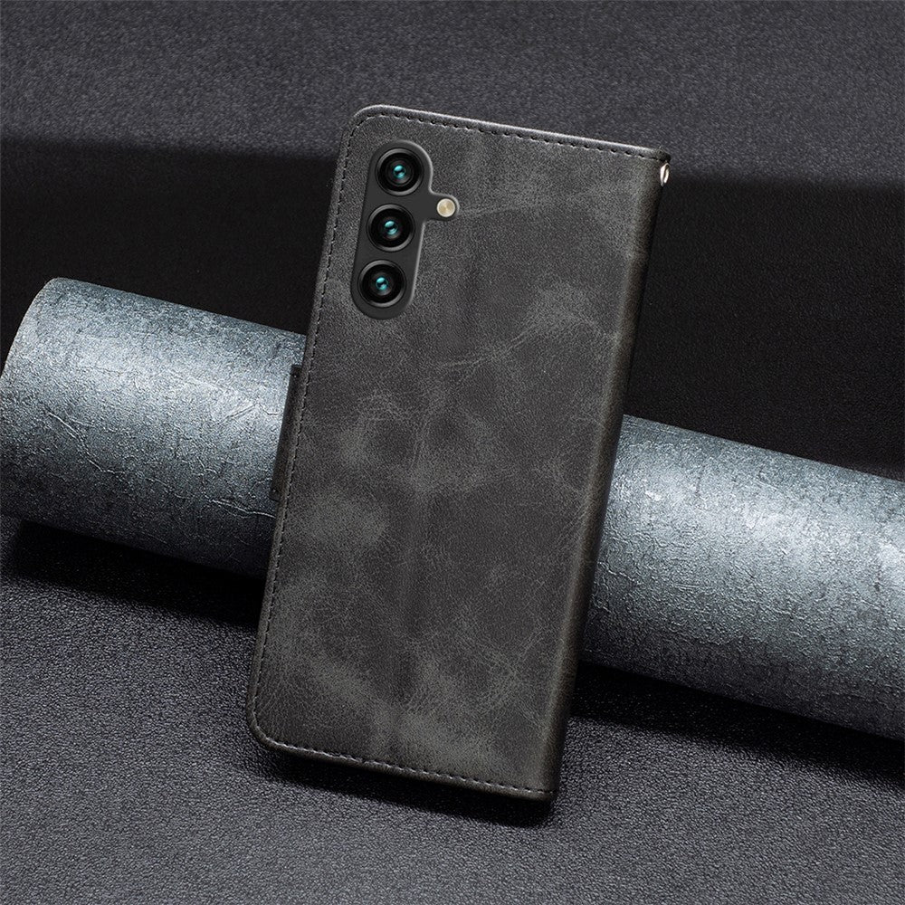 Til Samsung Galaxy A15 4G etui Standpung Tekstureret PU-læder mobiltelefoncover