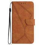 HT05 For Motorola Edge 40 Neo 5G Case PU Leather Wallet Lines Imprint Phone Cover