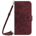 HT04 For Xiaomi 13T / 13T Pro Cover Leather Wallet Imprinted Phone Case with Shoulder Strap
