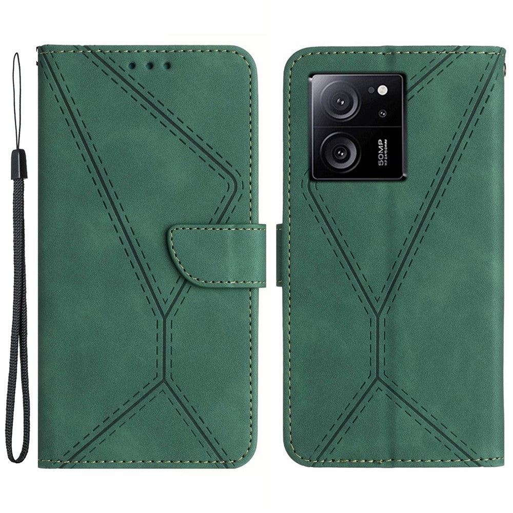 HT05 til Xiaomi 13T / 13T Pro, præget PU-læder, pungcover til mobiltelefon