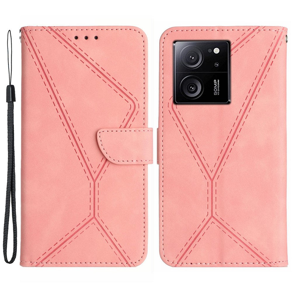 HT05 til Xiaomi 13T / 13T Pro, præget PU-læder, pungcover til mobiltelefon