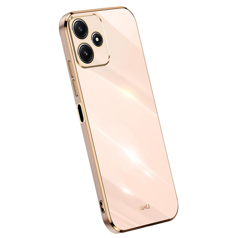 XINLI För Xiaomi Redmi Note 12R 5G Skal Elektropläterad Guldkant TPU mobil Baksida