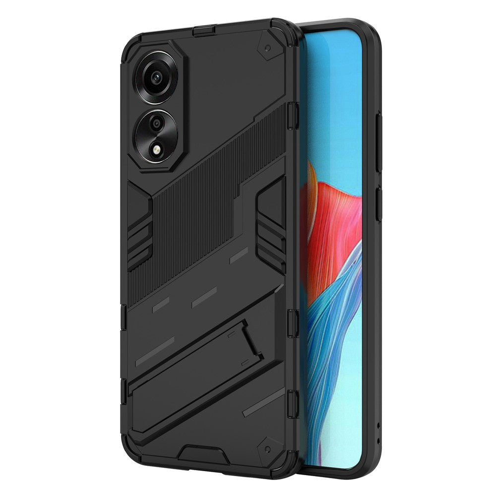Oppo A78 4G-skal PC+TPU Stativ Fallsäkert mobilskal