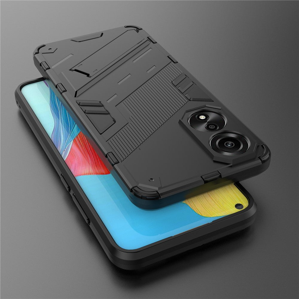 Oppo A78 4G-skal PC+TPU Stativ Fallsäkert mobilskal