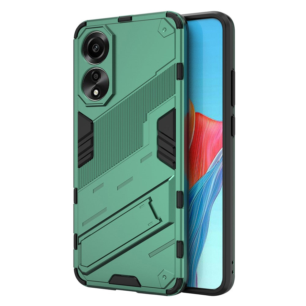 Oppo A78 4G-skal PC+TPU Stativ Fallsäkert mobilskal
