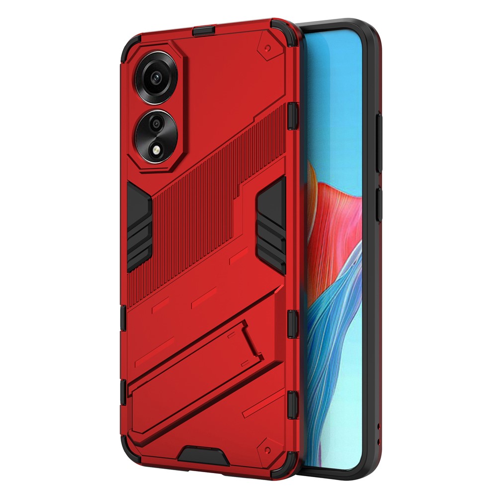 Oppo A78 4G-skal PC+TPU Stativ Fallsäkert mobilskal