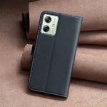 BINFEN COLOR BF17 For Motorola Moto G54 5G Leather Cover Flip Stand Wallet Phone Case