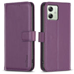 BINFEN COLOR BF17 For Motorola Moto G54 5G Leather Cover Flip Stand Wallet Phone Case