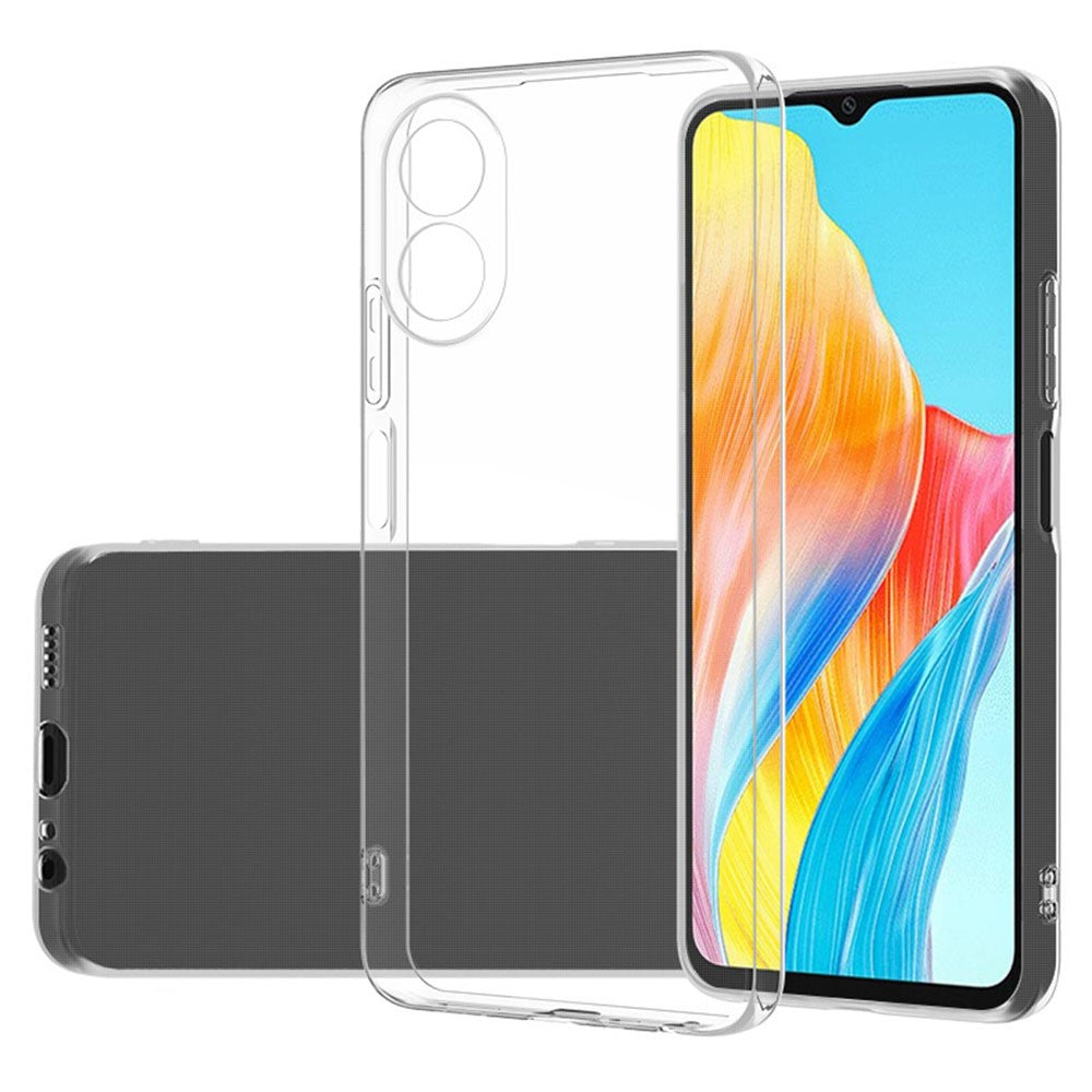 For Oppo A18 / A38 4G Case HD Clear Cell Phone Shell TPU Cover (Precise Rear Lens Cutout)