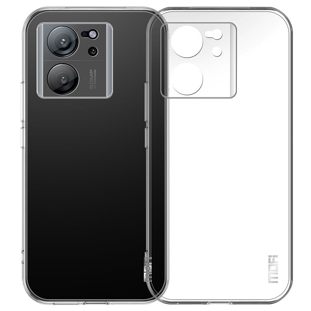 MOFI För Xiaomi 13T / 13T Pro / Redmi K60 Ultra Skal HD Genomskinligt mobilskydd Mjukt TPU Mobilmobilskal
