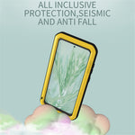 LOVE MEI-beskyttelsescover til Samsung Galaxy S23 FE, metal- og silikonecover med hærdet glasfilm