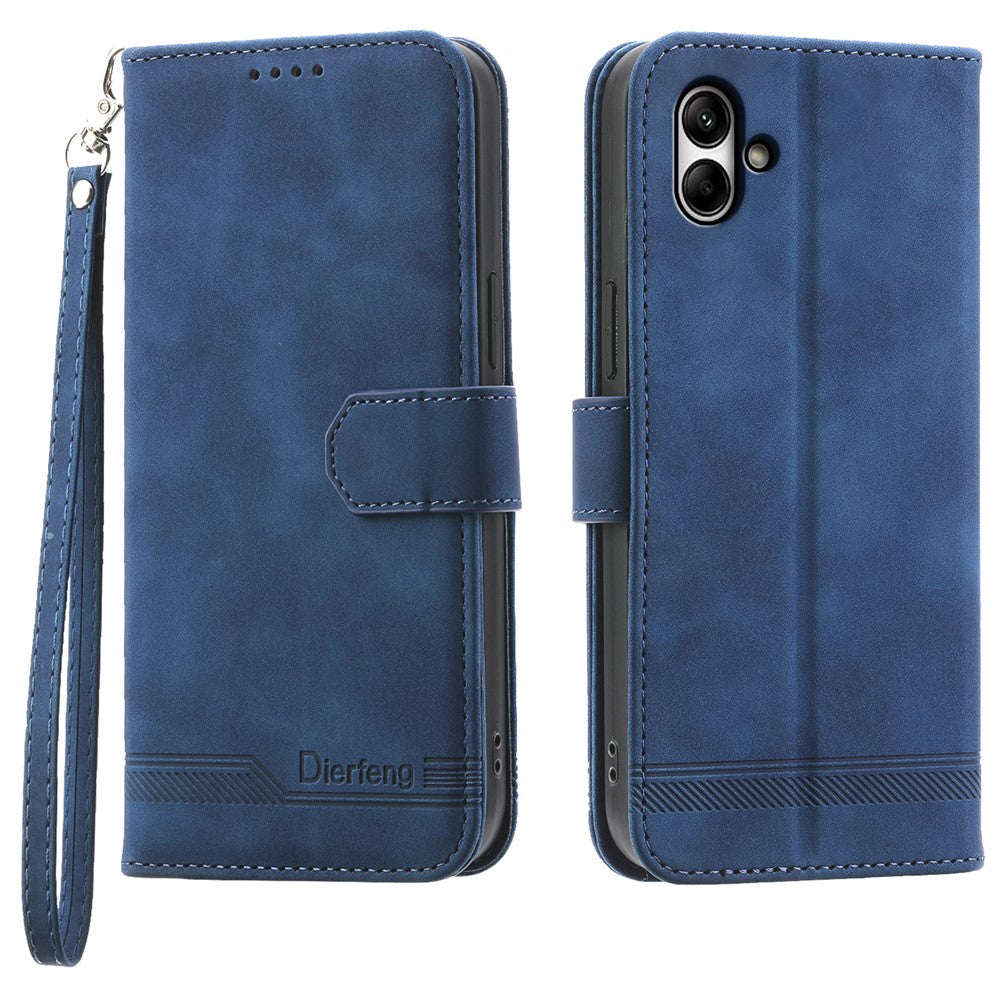 DIERFENG DF-03 For Samsung Galaxy A05 4G Case PU Leather Stand Phone Wallet Shell