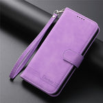DIERFENG DF-03 For Samsung Galaxy A05s 4G Case Slim-Fit PU Leather Stand Cover Phone Shell Wallet