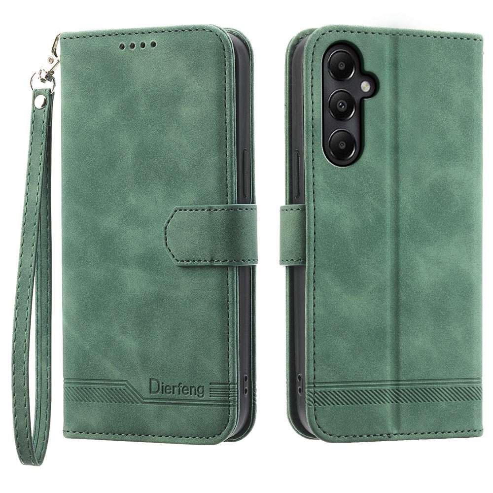 DIERFENG DF-03 For Samsung Galaxy A05s 4G Case Slim-Fit PU Leather Stand Cover Phone Shell Wallet