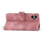 Til Samsung Galaxy A05 4G etui PU-læder blomsterpræget telefoncover med 2 stropper