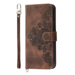 For Samsung Galaxy A05s 4G Leather Case Imprinted Stand Wallet Phone Cover with 2 Straps