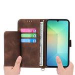 For Samsung Galaxy A05s 4G Leather Case Imprinted Stand Wallet Phone Cover with 2 Straps