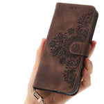 For Samsung Galaxy A05s 4G Leather Case Imprinted Stand Wallet Phone Cover with 2 Straps