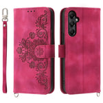 For Samsung Galaxy A05s 4G Leather Case Imprinted Stand Wallet Phone Cover with 2 Straps