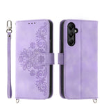 For Samsung Galaxy A05s 4G Leather Case Imprinted Stand Wallet Phone Cover with 2 Straps