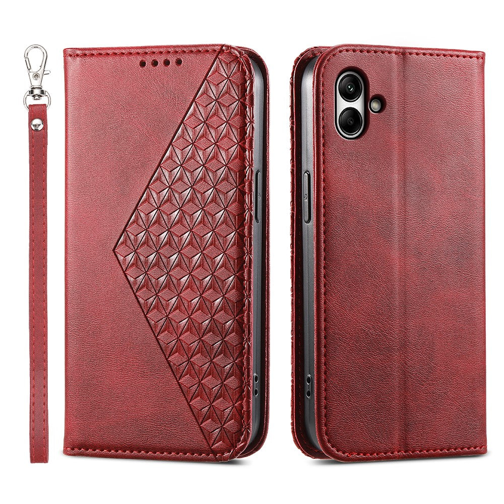 Til Samsung Galaxy A05 4G Cover Præget PU Læder Pung Stødsikkert Telefoncover